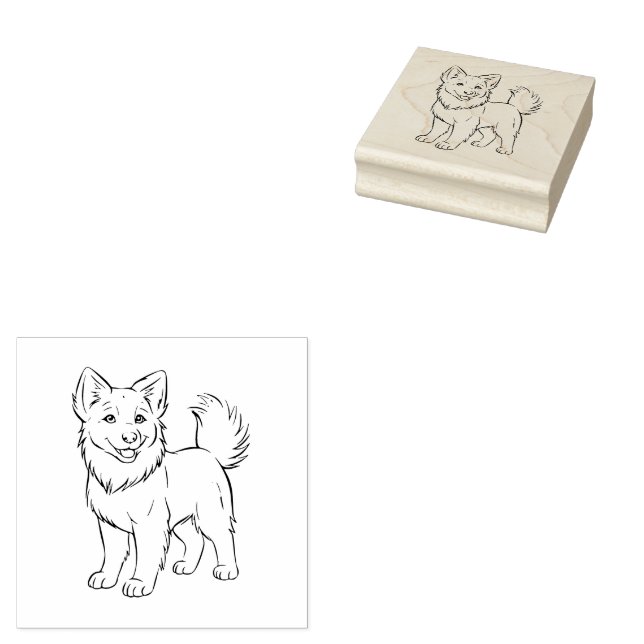 Hund Gummistempel (Stempel)