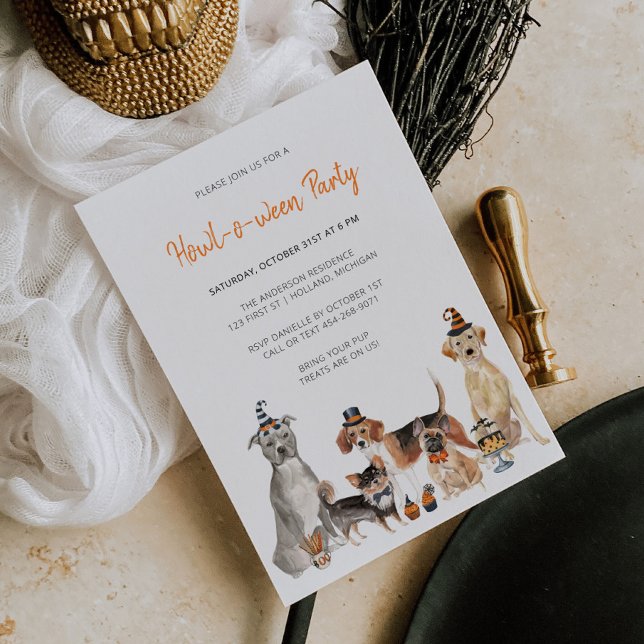 Hund Halloween Einladung Happy Howloween (Von Creator hochgeladen)