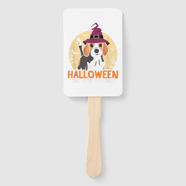 Hund Halloween Fächer (Vorderseite)
