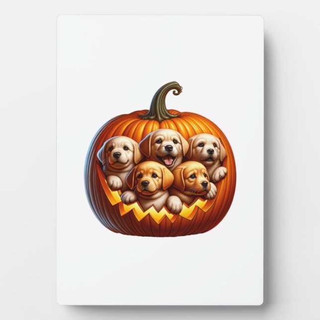 Hund Halloween Fotoplatte (Vorderseite)