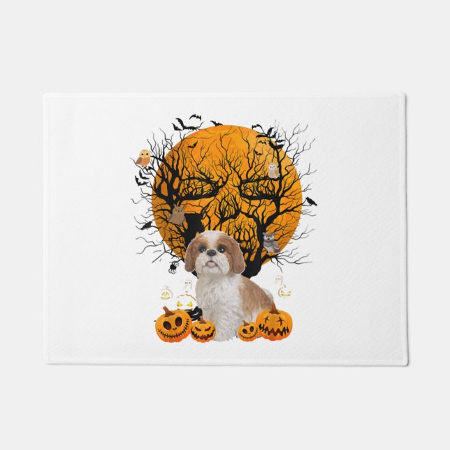 Hund Halloween Fußmatte (Vorderseite)