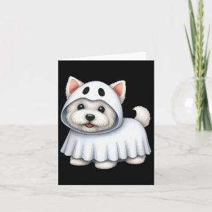 Hund Halloween Kostüm Ghost West Highland Terrier Karte