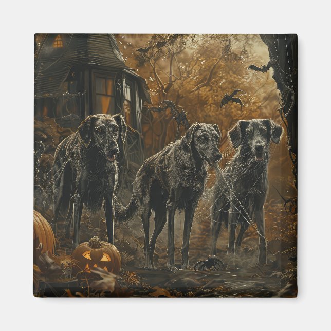 Hund Halloween Night Doggy Delight Magnet (Vorne)