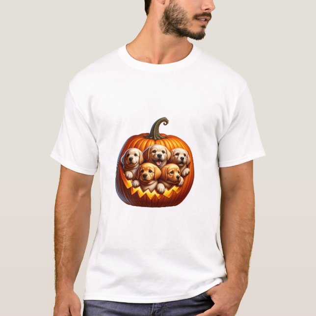 Hund Halloween T-Shirt (Vorderseite)