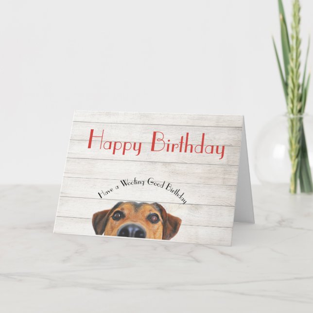 Hund Happy Birthday Funny Grußkarte Karte (Vorderseite)