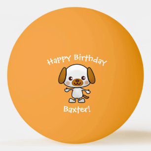 Hund Happy Birthday Individuelle Name Geschenk Tischtennisball