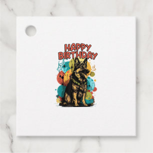 Hund Happy Birthday Party Shep Clot Geschenkanhänger