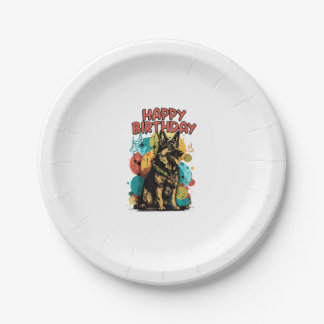 Hund Happy Birthday Party Shep Clot Pappteller