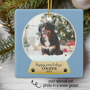 Hund Haustier Modern Glückliche Pawlidays Weihnach Keramikornament