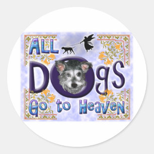 Hund Heaven Runder Aufkleber