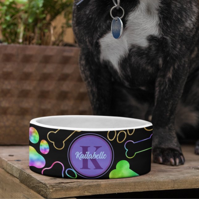 Hund Holographic Ombre Rainbow Keramik Haustier Sc Napf (Von Creator hochgeladen)