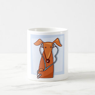 Hund Hört auf Musik Funny Kopfhörer Pup Kaffeetasse