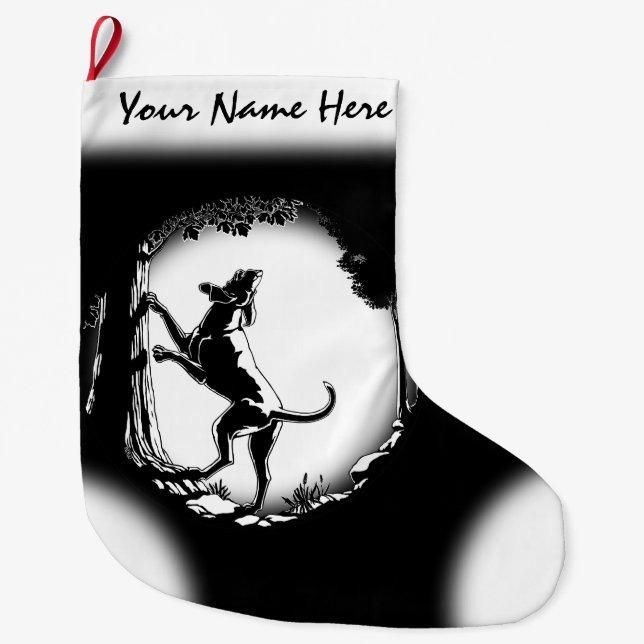 Hund Hund Weihnachts-Strumpf Hund Lover Strümpfe Großer Weihnachtsstrumpf (Vorderseite)