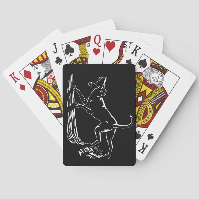 Hund Hunde Karten Jagd Hunde Spielkarten (Rückseite)