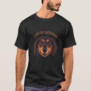 Hund I Liebe meine Dackel T-Shirt