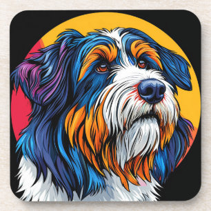 Hund illustriert lebendige Kreativität Getränkeuntersetzer
