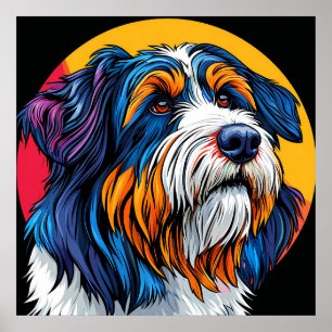 Hund illustriert lebendige Kreativität Poster