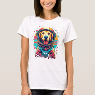 Hund im Astronautenanzug | Vintage Design T-Shirt