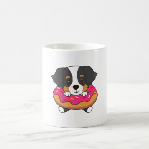 Hund im Donat Berner Berg Hund Rosa Donuts Kaffeetasse
