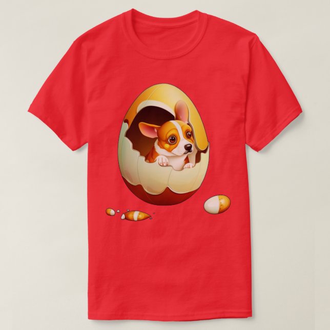 Hund im Ei 110 T-Shirt (Design vorne)