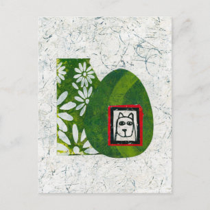 Hund im Garten Postkarte