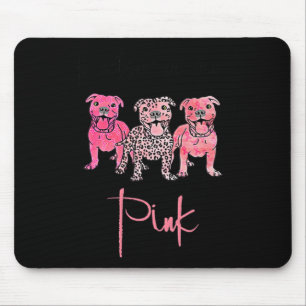 Hund im Oktober tragen wir rosa Ribbon Brustkrebs Mousepad