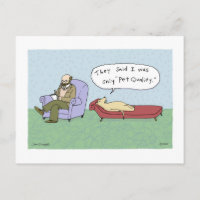 Hund im therapeutischen Cartoon | Hunde Humor anze