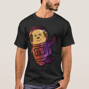 Hund im Weltraum geschnitten  T-Shirt
