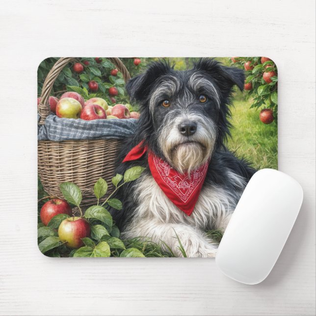 Hund in Apfelgarten Mousepad (Mit Mouse)
