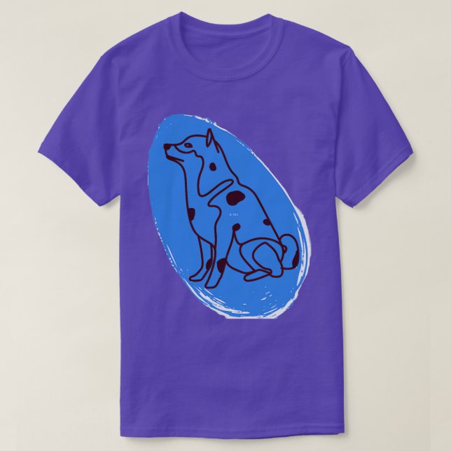 Hund in der Eierkunst T-Shirt (Design vorne)