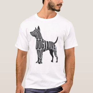 Hund in der Printwerbung T-Shirt