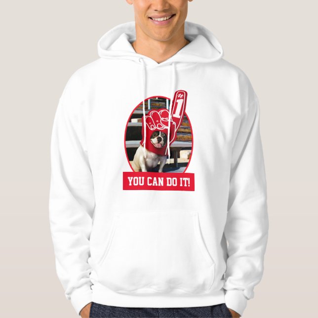 Hund in der SchaumHand Hoodie (Vorderseite)