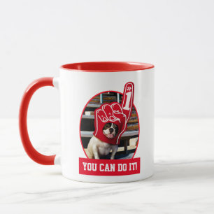 Hund in der SchaumHand Tasse
