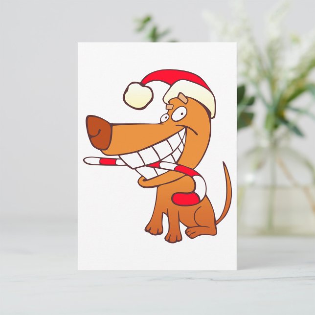 Hund in einer Weihnachtsmannmütze Einladung (Von Creator hochgeladen)