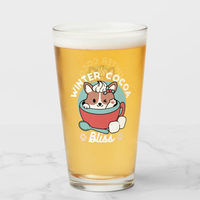 Hund in festlicher Tasse für die Ferien in den Ber (Vorne (Gefüllt))