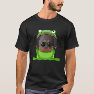 Hund in Froschkostüm Frosch Niedliche Welpe T-Shirt