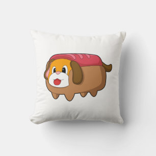 Hund in Hotdog Kissen