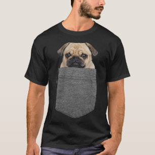 Hund in Ihrem Pocket Tshirt Mops Shirt_1