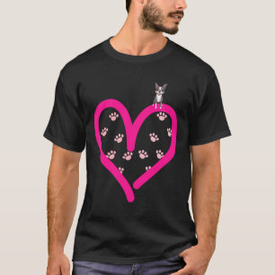 Hund in meiner Heart Paw Liebe Boston Terrier T-Shirt