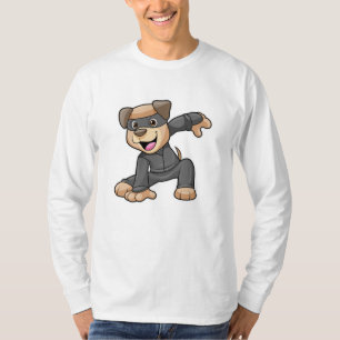 Hund in Ninja Kostüm T-Shirt
