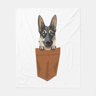 Hund in Pocket Funny Puppy für Hunde Liebhaber Ger Fleecedecke