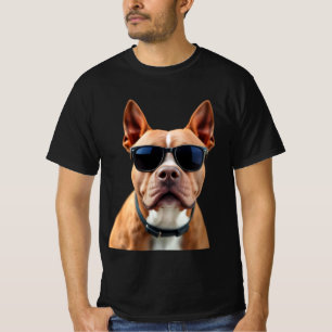 Hund in Sonnenbrille Männerwert-T - Shirt