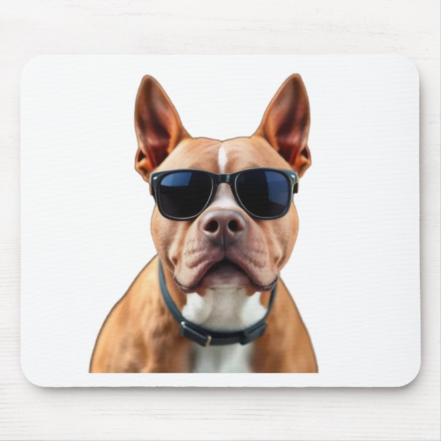Hund in Sonnenbrille Mousepad (Vorne)
