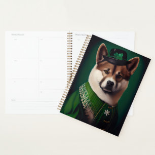 Hund in St. Patrick's Day Dress Planer