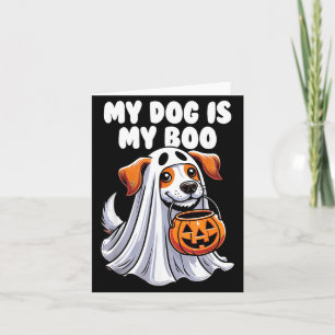 Hund ist Boo Geist Halloween Hundeliebhaber Hallow Karte