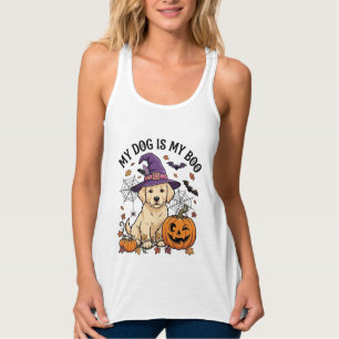 Hund ist Boo Halloween Hexe Welpe Kürbis_1 Tank Top