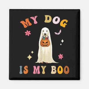 Hund ist Boo_ Süßer, groovy, gruseliger Halloween- Magnet