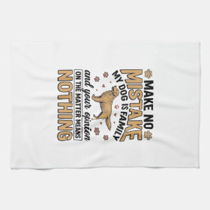 Hund ist Familie Vintage Retriever Typografie Desi Geschirrtuch