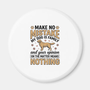 Hund ist Familie Vintage Retriever Typografie Desi Magnet