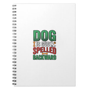 Hund ist Gott rückwärts buchstabiert Vintage Haust Notizblock